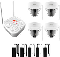 Amiko Surveillance System 4 Cameras Wireless Cameras IP 1080p