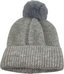 Verde Pom Pom Beanie Beanie Knitted in Gray color