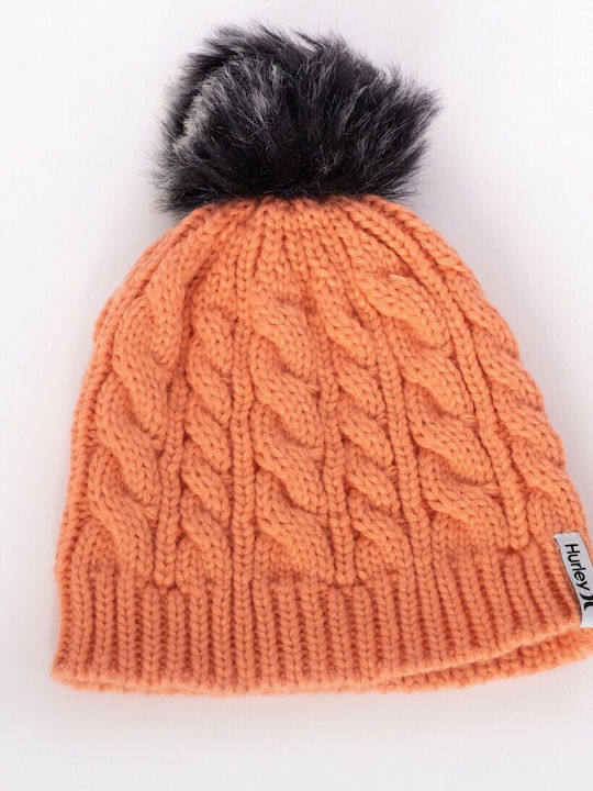 San Marino Pom Pom Beanie Căciulă Pentru Femei În Culoare Portocalie