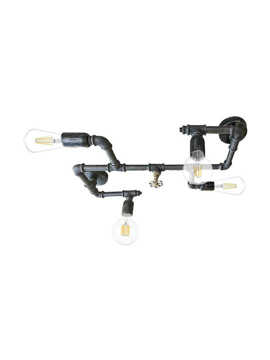 Ceiling Mount Light 68cm Gray with Socket E27
