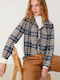 S.Oliver Women's Checked Long Sleeve Shirt Blue