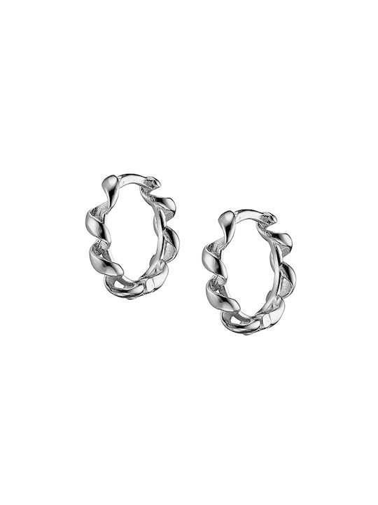 Oxzen Earrings Hoops made of Silver