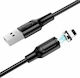 Borofone BX41 Magnetic USB to Lightning Cable Μαύρο 1m