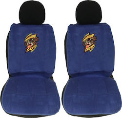 Auto Gs Towel Seat Covers Set 2pcs Looney Tunes Taz Blue