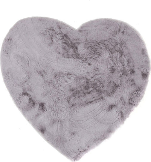 Royal Carpet Heart 100 Παιδικό Χαλί Καρδιές Silver 100x100cm Πάχους 23mm