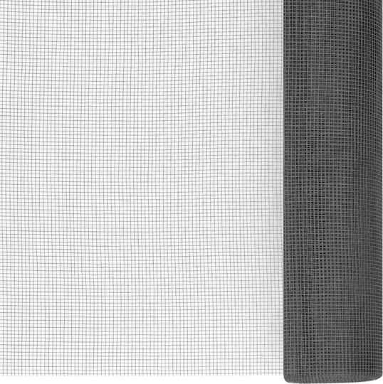 vidaXL Σίτα Πόρτας από Fiberglass Μαύρη 2000x112cm