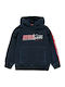 Fleece Kids Sweatshirt with Hood and Pockets Navy Blue