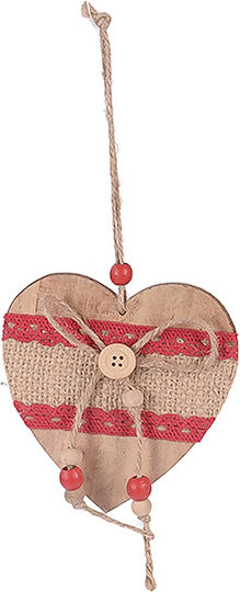 Ornament suspendat Inima Din lemn Bej