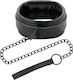 Darkness Full Black Collar with Leash in Schwarz Farbe D-221155