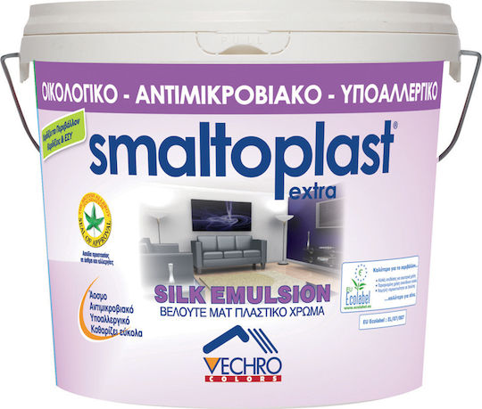 Vechro Smaltoplast Extra Silk Eco Plastic Ecological Paint for Interior Use White 750ml