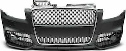 Bumper Grills Car Front S Line Design with Chrome Grille Compatible with Audi A4 2004-2008
