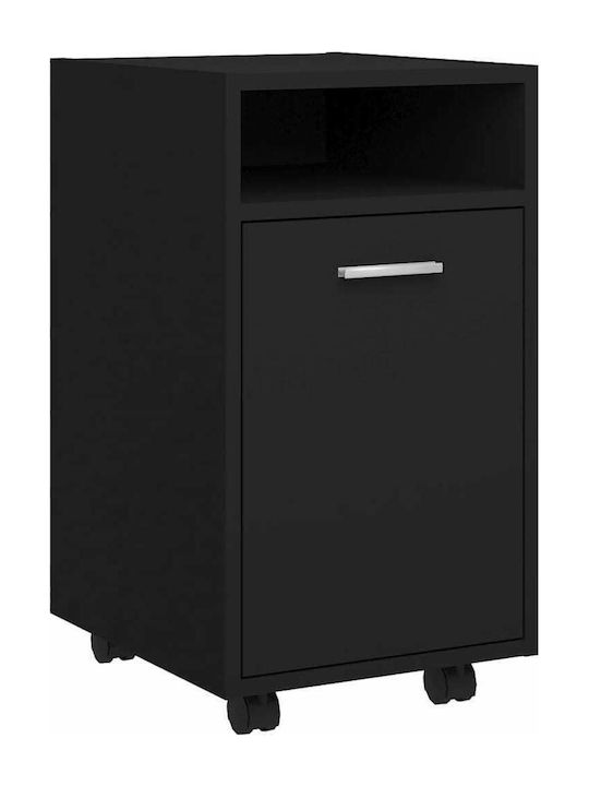 Office Storage Chipboard Cabinet with Wheels Bl...