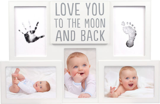 Pearhead Baby Imprint Frame Love You to the Moon and Back made of Wood