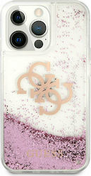 Guess Logo Back Cover Σιλικόνης Διάφανο/Ροζ (iP...