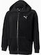 Athletic Kids Cardigan Cotton with Hood Black Alpha