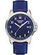 Swiss Alpine Military by Grovana Men's Watch 40mm Battery with Blue Leather Strap