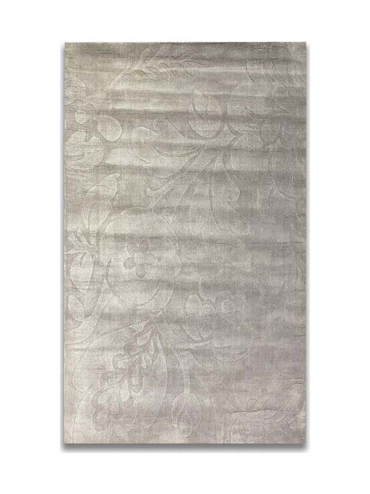 Homeone Handmade Rug Rectangular Wool Grey