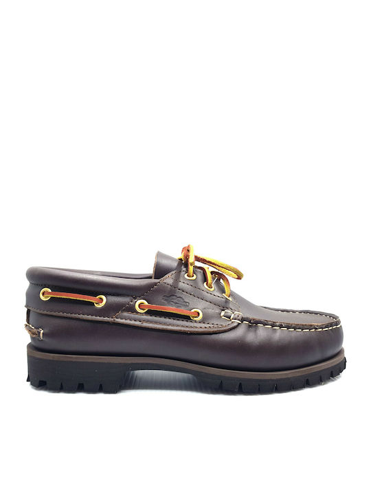 Chicago 842 Δερμάτινα Ανδρικά Boat Shoes σε Καφ...
