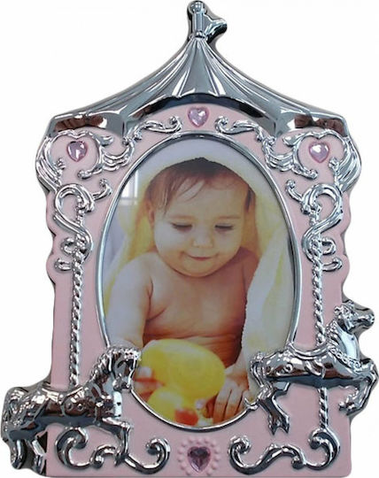 Carousel Cadru de poze pentru copii Rama foto Metalic Roz 10x15cm