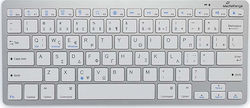 MediaRange MROS132-GR Fără fir Bluetooth Doar tastatura Grecesc Argint