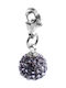 Folli Follie Famor Charm Cu Pietre Din Argint Violet