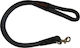 Pet Interest Λουρί/Οδηγός Σκύλου Ιμάντας Black Rope 1,5εκ. σε Μαύρο χρώμα 0.6m