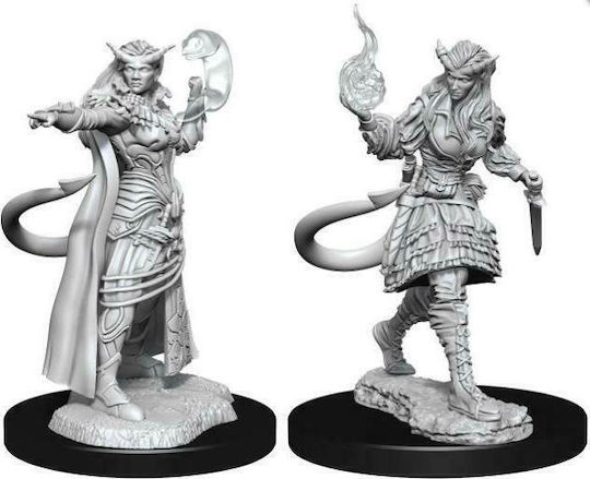 Dungeons & Dragons Nolzur's Marvelous Miniatures - 2x Tiefling Female Sorcerer Unpainted Figure