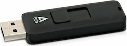 V7 VF28GAR-3N 8GB USB 2.0 Stick Μαύρο