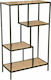 Bookcase Natural - Black 69x33x114cm