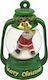 XMASfest Christmas Decorative Traffic Light with Santa Claus 4.5x9cm