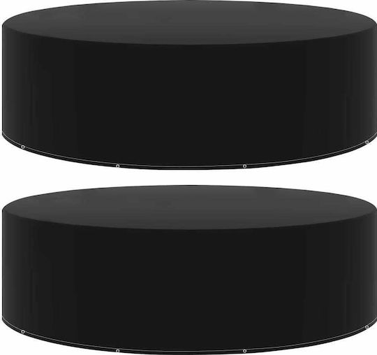 vidaXL Waterproof Dining Table Cover Black 325x325x90cm 2pcs