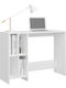 Desk with Bookshelf White 102.5x35x75cm