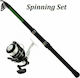 Sim Engineering Set Spin Fishing Rod for Spinning with Reel 2.40m 10-30gr Rod & Reel