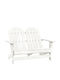 Outdoor-Stuhl Hölzernes Adirondack White 119.5x85.5x89.5εκ.