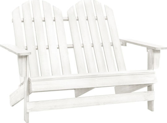 Outdoor-Stuhl Hölzernes Adirondack White 119.5x85.5x89.5εκ.