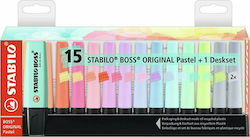 Stabilo Boss Deskset Textmarker Mehrfarbig 15Stück