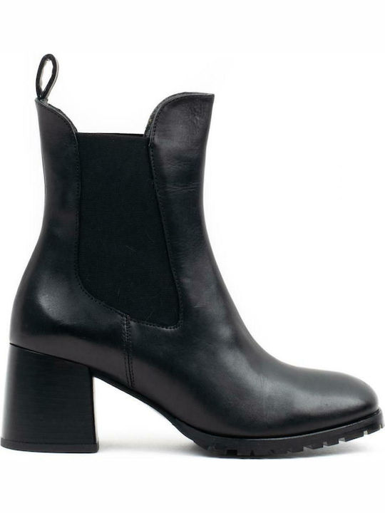 Paola Ferri Leather Women's Ankle Boots Black