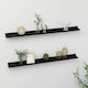 Shelves Wall Black 2pcs 100x9x3cm