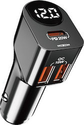 Moxom MX-VC17 Φορτιστής Αυτοκινήτου με Θύρες 2xUSB-A 1xType-C