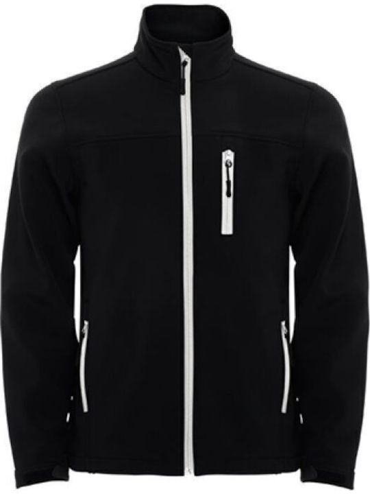 Antartida Χειμωνιάτικο Μπουφάν Softshell Αδιάβροχο και Αντιανεμικό Μαύρο