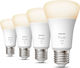 Philips Smart LED Bulbs 9W for Socket E27 and Shape A60 Warm White 806lm Dimmable 4pcs