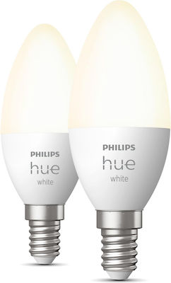 Philips Smart Λάμπες LED 5.5W για Ντουί E14 Θερμό Λευκό 470lm Dimmable 2τμχ