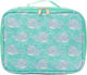 Sass & Belle Alma Narwhal School Insulated Hand Lunch Bag Turquoise 20 x 8 x 25cm