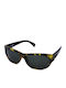 Versus by Versace Women's Sunglasses with Multicolour Plastic Frame and Black Lens E05 114