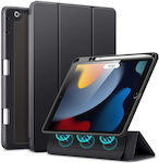 ESR Rebound Hybrid Flip Cover Synthetic Leather / Plastic Black (iPad 2019/2020/2021 10.2'')