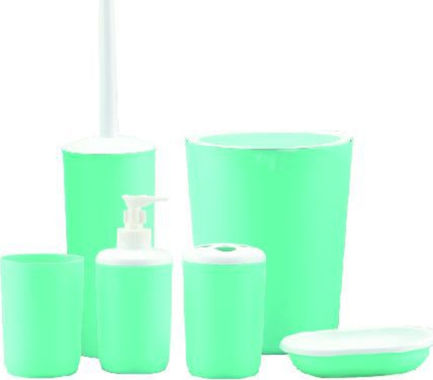 22170 Set Accesorii Baie Plastic Verde 6buc
