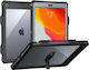 Redpepper Shellbox Wasserdichte Dauerhafte Schwarze Tablet Hülle für iPad 2019/2020/2021 10.2''