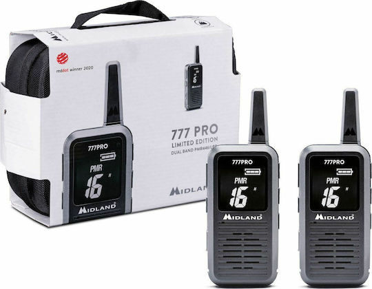Midland 777 Pro Limited Edition Transmițător Wireless PMR cu Ecran Monocrom Set 2buc