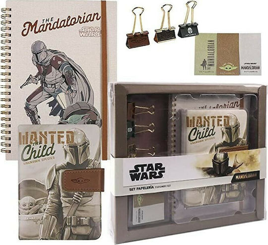 Cerda Star Wars The Mandalorian Set de Papetărie pentru Copii cu Caiet de Notițe 4buc