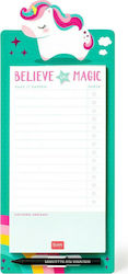 Legami Milano Don't Forget Unicorn Notebook Block with Pen Holder Green